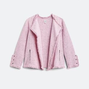 NWT!  Nic+Zoe unlined pink fringe jacket.